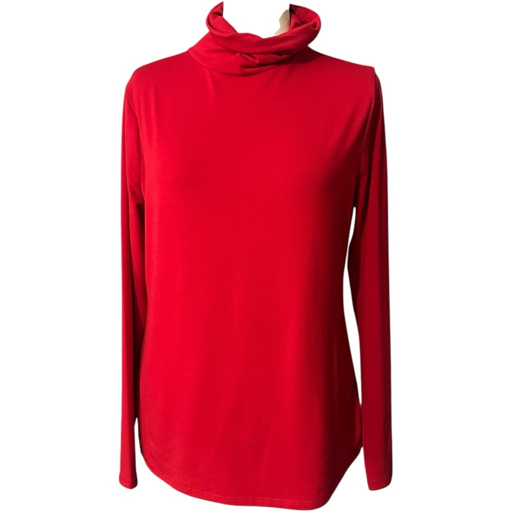 Investments Turtleneck Top NWT Red Size M